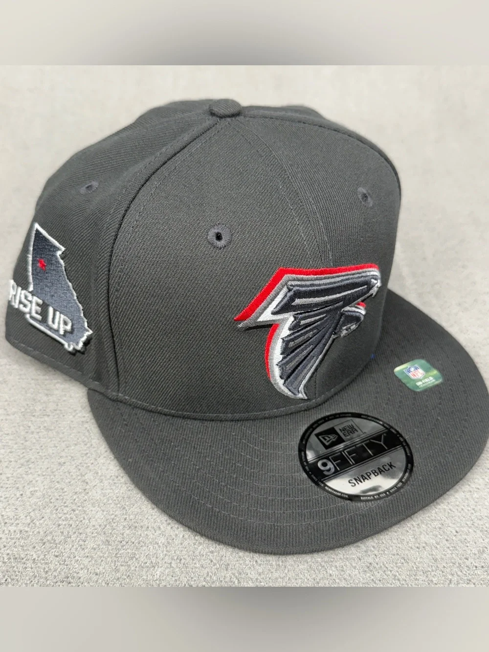 New Era Atlanta Falcons Hat 9Fifty Snapback Rise Up Side Patch Draft Flat Bill